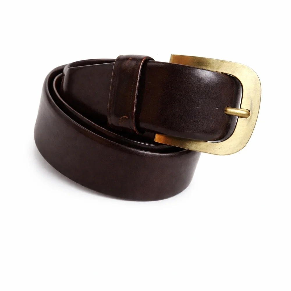 Vintage Soft Steerhide Brown Leather Belt 36